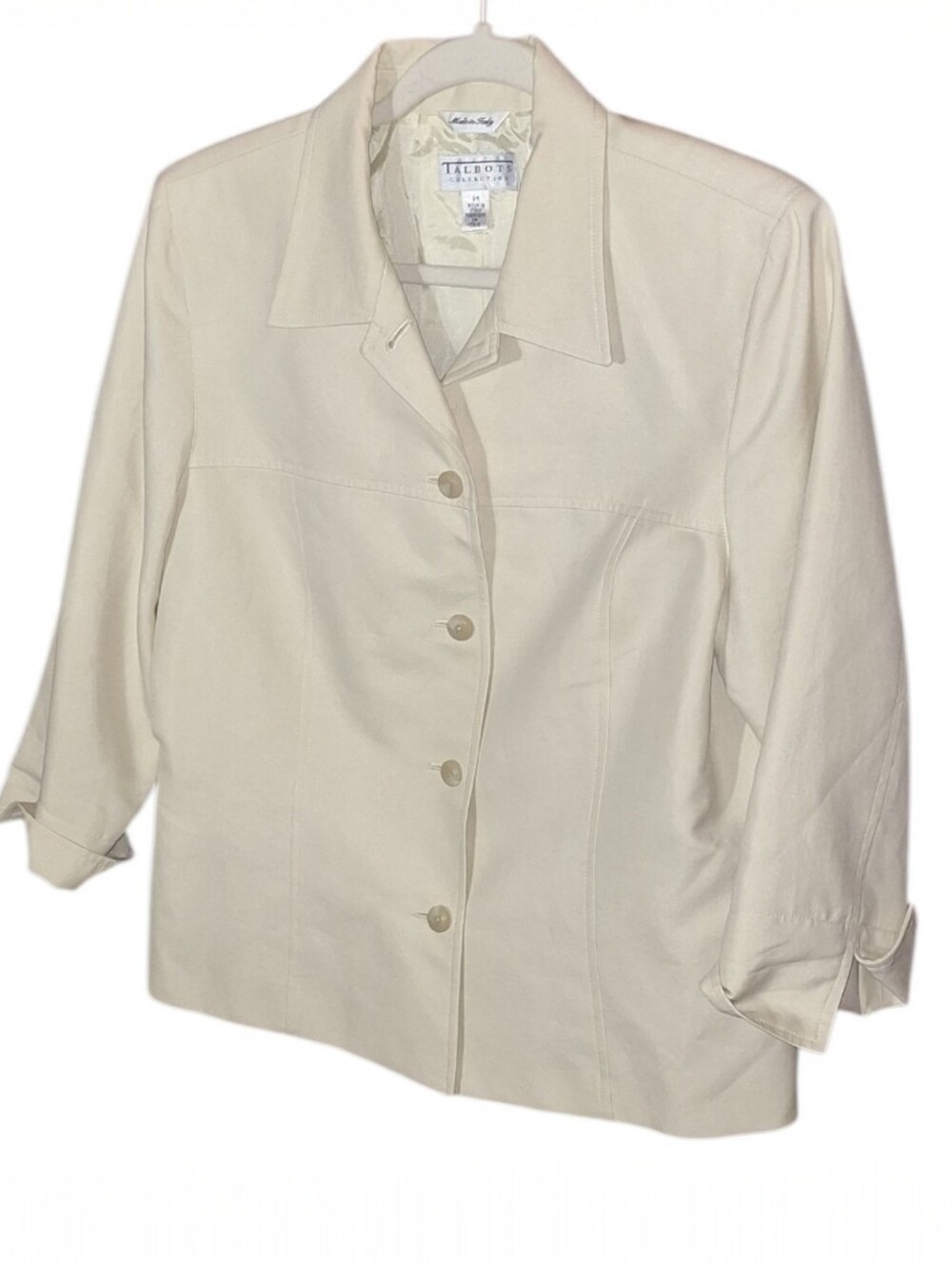 Talbots Collection Jacket Made In Italy 3/4 Cuff Premium sz 14 Corporate Chic